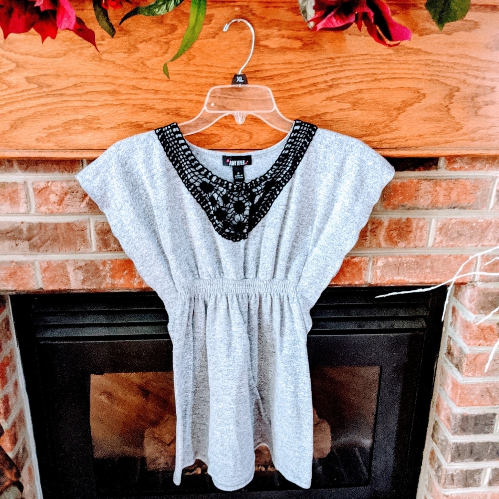 Amy Byer brand gray dress girls size 8